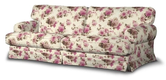 Pokrowiec na sofę Ekeskog rozkładaną, DEKORIA, Mirella, różowo-beżowe róże Dekoria