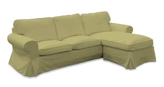 Pokrowiec na sofę Ektorp 2-osobową i leżankę, DEKORIA, Living, oliwkowy Dekoria