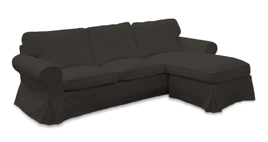 Pokrowiec na sofę Ektorp 2-osobową i leżankę, DEKORIA, Vintage, brązowy Dekoria