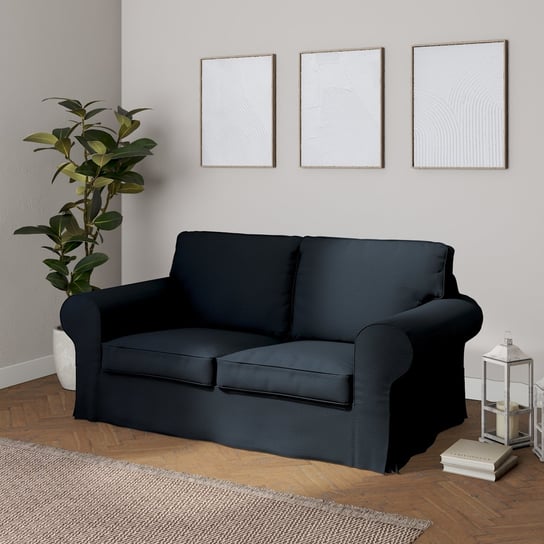 Pokrowiec na sofę Ektorp 2-osobową, nierozkładaną, antracytowy sztruks, 173 x 83 x 73 cm, Manchester Inna marka