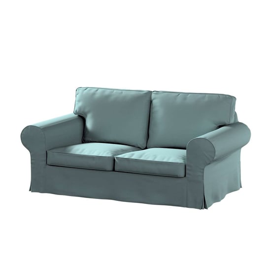 Pokrowiec na sofę Ektorp 2-osobową nierozkładaną, Cotton Panama, eukaliptusowy błękit, 173x83x73 cm Dekoria