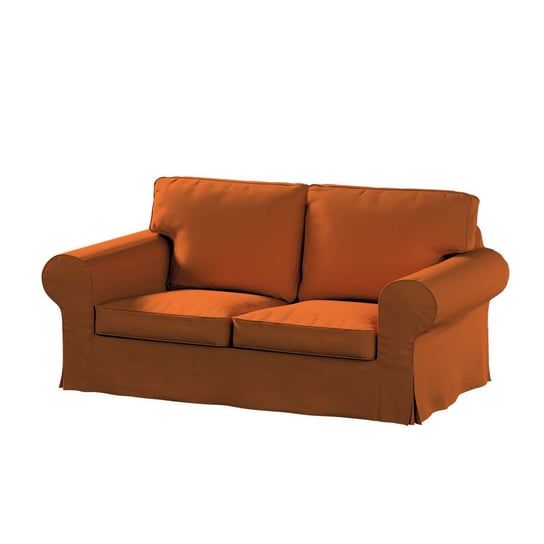 Pokrowiec na sofę Ektorp 2-osobową rozkładaną, Cotton Panama, rudy, 200x90x73 cm Dekoria