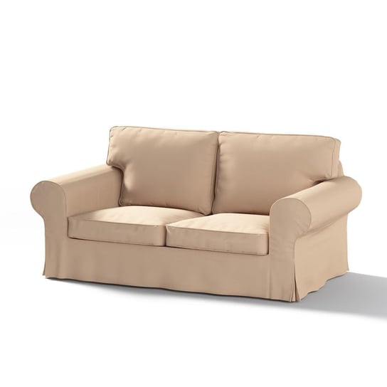 Pokrowiec na sofę Ektorp 2-osobową rozkładaną, DEKORIA, Cotton Panama, długi, beżowy Dekoria