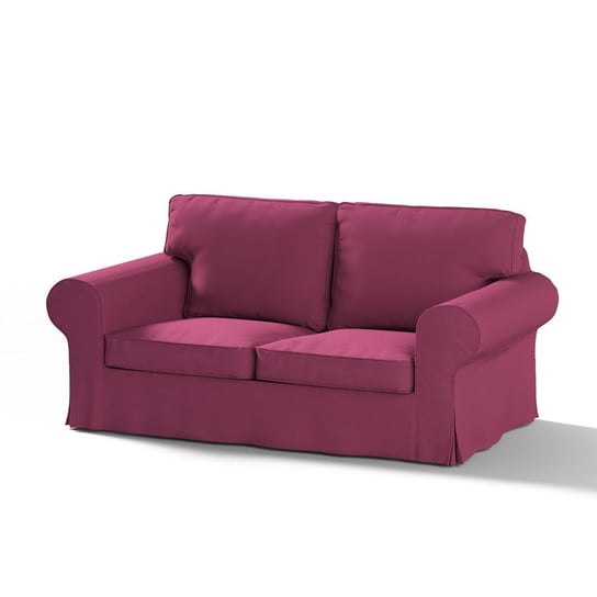 Pokrowiec na sofę Ektorp 2-osobową rozkładaną, DEKORIA, Cotton Panama, długi, śliwkowy Dekoria