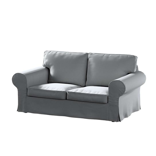 Pokrowiec na sofę Ektorp 2-osobową rozkładaną, Ingrid, ciemno szary welwet, 195x90x73 cm Dekoria