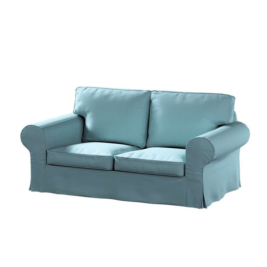 Pokrowiec na sofę Ektorp 2-osobową rozkładaną, Living, błękitno-szary melanż, 195x90x73 cm Dekoria