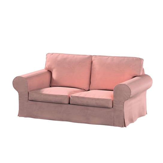 Pokrowiec na sofę Ektorp 2-osobową rozkładaną, Living, pastelowy róż, 200x90x73 cm Dekoria
