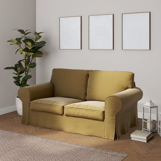 Pokrowiec na sofę Ektorp 2-osobową rozkładaną, model po 2012, jasny brąz, 200 x 90 x 73 cm, Living Velvet Inna marka