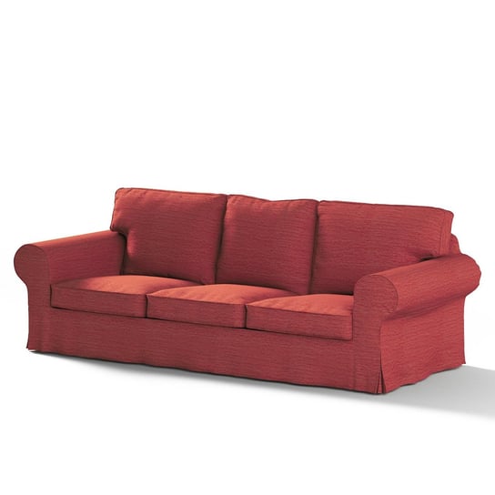 Pokrowiec na sofę Ektorp 3-osobową, nierozkładaną, czerwony szenil, 218 x 88 x 73 cm, Chenille Inna marka