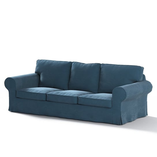 Pokrowiec na sofę Ektorp 3-osobową nierozkładaną, DEKORIA, pruski błękit Dekoria