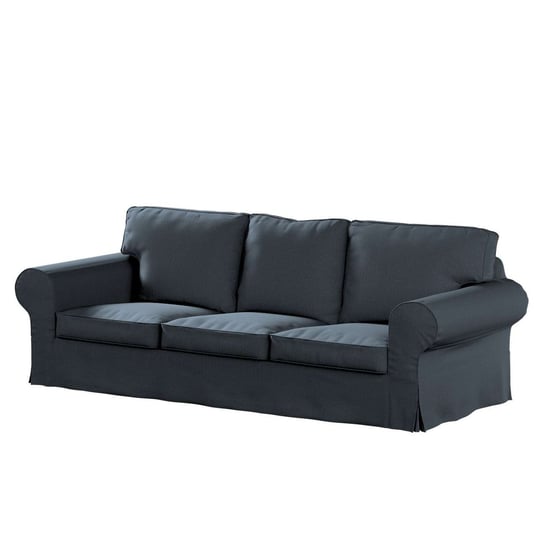 Pokrowiec na sofę Ektorp 3-osobową nierozkładaną, Etna, niebieski, 218x88x73 cm Dekoria