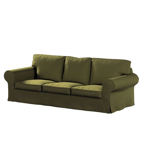 Pokrowiec na sofę Ektorp 3-osobową nierozkładaną, Etna, oliwkowa zieleń, 218x88x73 cm Dekoria