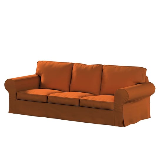 Pokrowiec na sofę Ektorp 3-osobową rozkładaną, Cotton Panama, rudy, 218x88x88 cm Dekoria