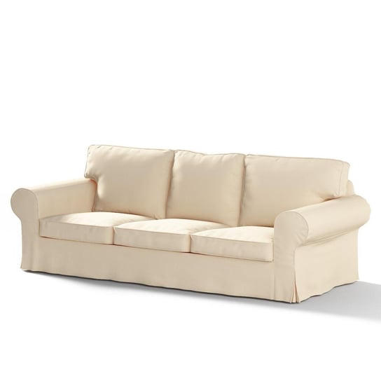Pokrowiec na sofę Ektorp 3-osobową, rozkładaną, DEKORIA, Chenille, kremowy Dekoria
