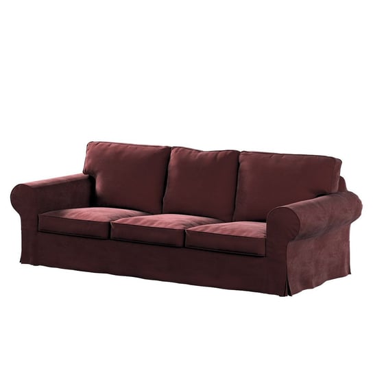 Pokrowiec na sofę Ektorp 3-osobową rozkładaną, DEKORIA, Velvet, stary model, bordowy Dekoria