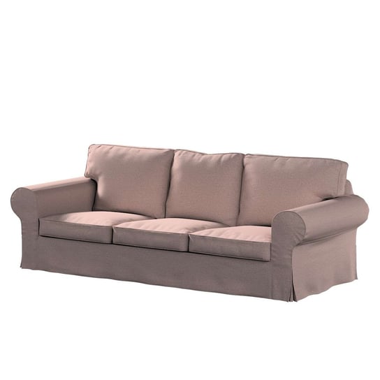 Pokrowiec na sofę Ektorp 3-osobową rozkładaną, Madrid, PIXBO, szaro-różowy melanż, 222x98x76 cm Dekoria
