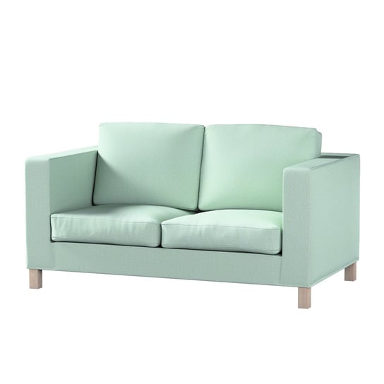 Pokrowiec na sofę Karlanda 2-osobową nierozkładaną, krótki, pastelowy niebieski, 150 x 87 x 66 cm, Madrid Inna marka