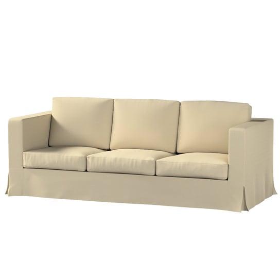 Pokrowiec na sofę Karlanda 3-osobową nierozkładaną, długi, biszkoptowy sztruks, 208 x 87 x 66 cm, Manchester Inna marka