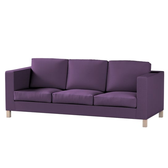 Pokrowiec na sofę Karlanda 3-osobową nierozkładaną, krótki, fioletowy, 208 x 87 x 66 cm, Etna Inna marka