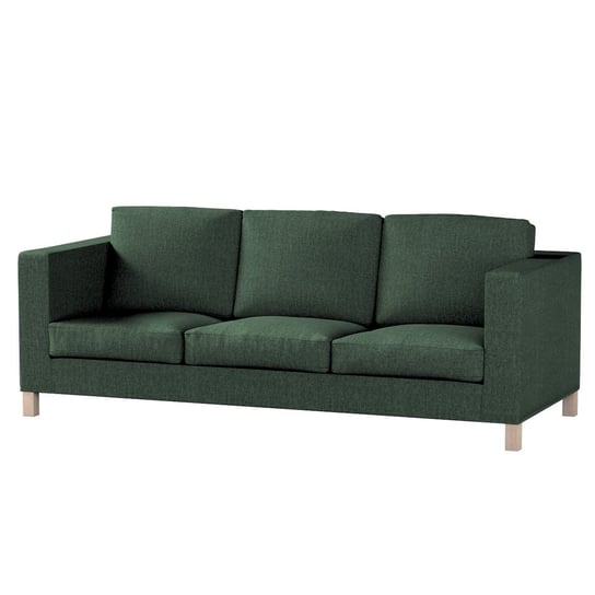 Pokrowiec na sofę Karlanda 3-osobową nierozkładaną, krótki, leśna zieleń szenil, 208 x 87 x 66 cm, City Inna marka