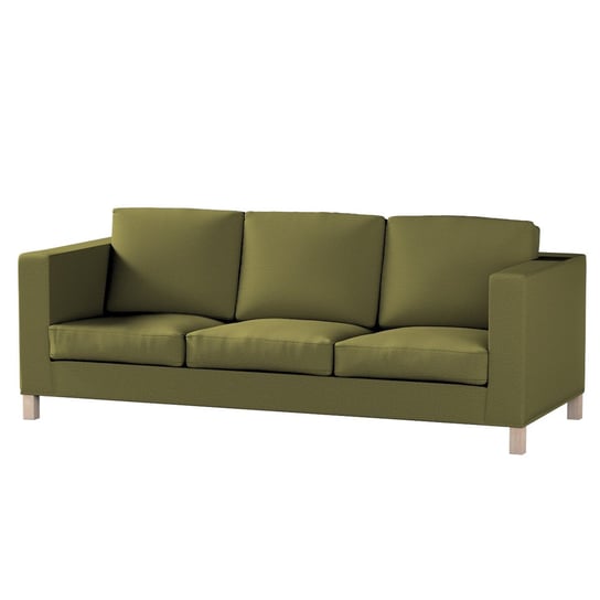 Pokrowiec na sofę Karlanda 3-osobową nierozkładaną, krótki, oliwkowa zieleń, 208 x 87 x 66 cm, Etna Inna marka