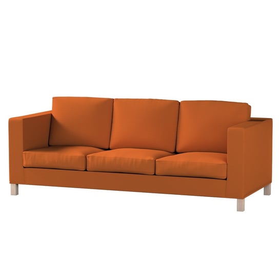Pokrowiec na sofę Karlanda 3-osobową nierozkładaną, krótki, rudy, 208 x 87 x 66 cm, Cotton Panama Inna marka