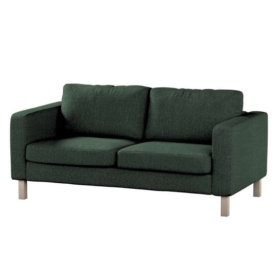 Pokrowiec na sofę Karlstad 2-osobową nierozkładaną, City,krótki, leśna zieleń szenil, 165x89x64 cm Dekoria