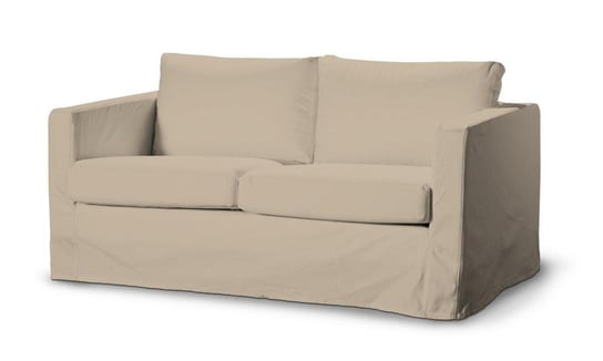 Pokrowiec na sofę Karlstad 2-osobową nierozkładaną, DEKORIA, Cotton Panama, długi, beżowy Dekoria