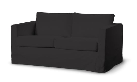 Pokrowiec na sofę Karlstad 2-osobową nierozkładaną, DEKORIA, Cotton Panama, długi, grafitowy Dekoria