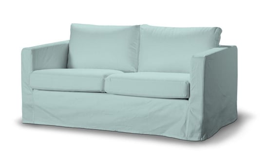 Pokrowiec na sofę Karlstad 2-osobową nierozkładaną, DEKORIA, Cotton Panama, długi, pastelowy błękit Dekoria