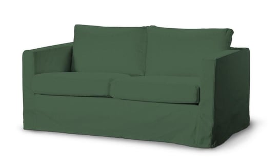 Pokrowiec na sofę Karlstad 2-osobową nierozkładaną, DEKORIA, Cotton Panama, długi, zielony Dekoria