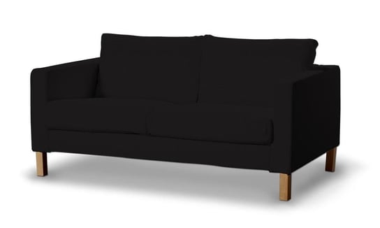Pokrowiec na sofę Karlstad 2-osobową nierozkładaną, DEKORIA, Cotton Panama, krótki, czarny Dekoria