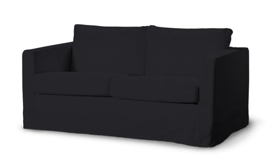 Pokrowiec na sofę Karlstad 2-osobową nierozkładaną, DEKORIA, Etna, długi, czarny Dekoria