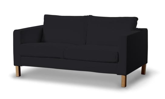 Pokrowiec na sofę Karlstad 2-osobową nierozkładaną, DEKORIA, Etna, krótki, czarny Dekoria