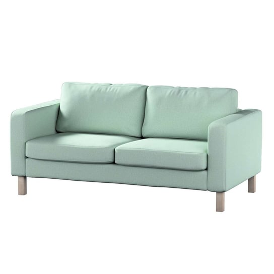 Pokrowiec na sofę Karlstad 2-osobową nierozkładaną, Living,krótki, pastelowy błękit, 165x89x64 cm Dekoria