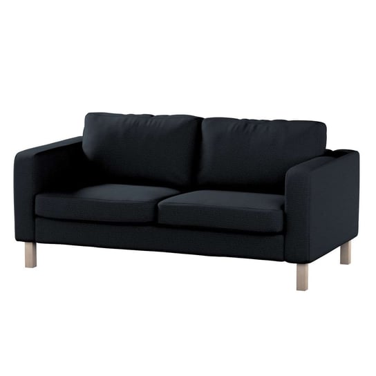Pokrowiec na sofę Karlstad 2-osobową nierozkładaną, Manchester,krótki, antracytowy sztruks, 165x89x64 cm Dekoria