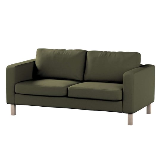 Pokrowiec na sofę Karlstad 2-osobową nierozkładaną, Manchester,krótki, ciemnooliwkowy sztruks, 165x89x64 cm Dekoria
