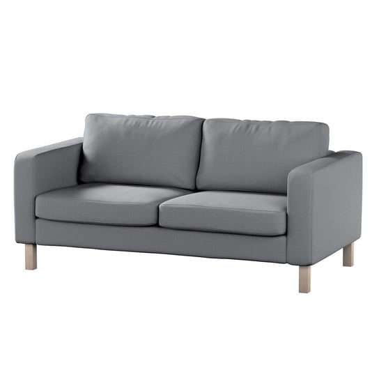 Pokrowiec na sofę Karlstad 2-osobową nierozkładaną, Manchester,krótki, jasnoszary sztruks, 165x89x64 cm Dekoria