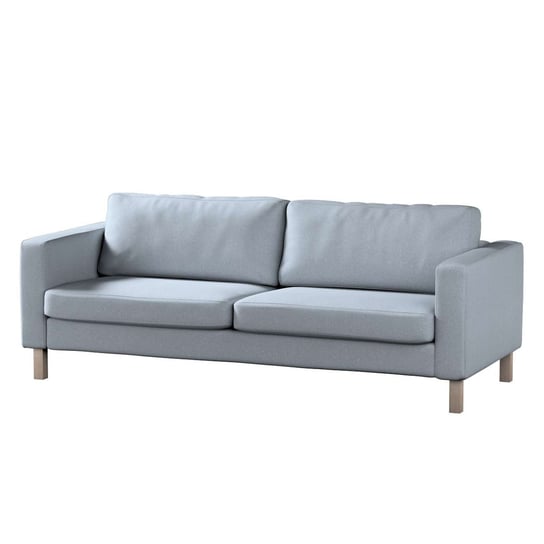 Pokrowiec na sofę Karlstad 3-osobową nierozkładaną, Amsterdam, krótki, błękitny melanż, 204x89x64 cm Dekoria