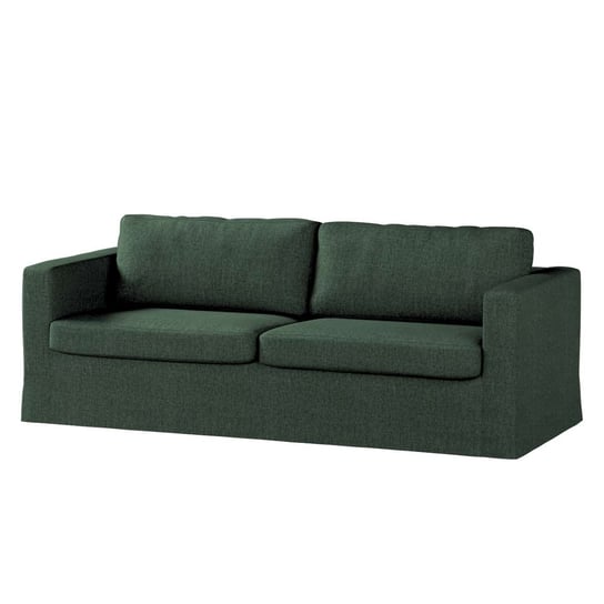 Pokrowiec na sofę Karlstad 3-osobową nierozkładaną, City, długi, leśna zieleń szenil, 204x89x66 cm Dekoria
