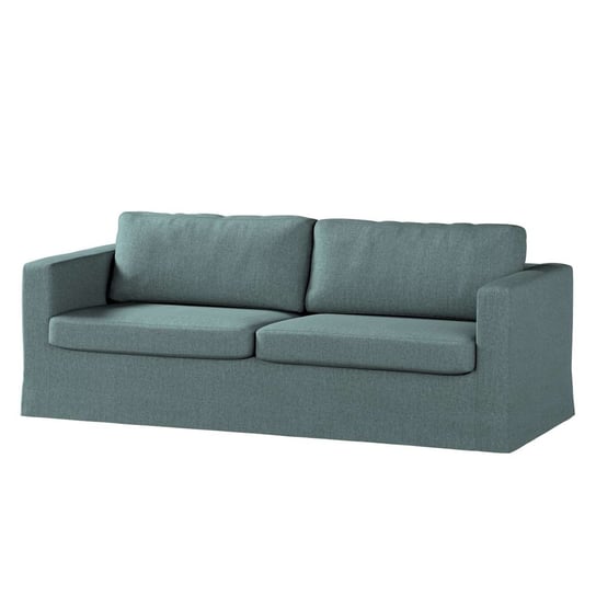 Pokrowiec na sofę Karlstad 3-osobową nierozkładaną, City, długi, szary błękit szenil, 204x89x66 cm Dekoria
