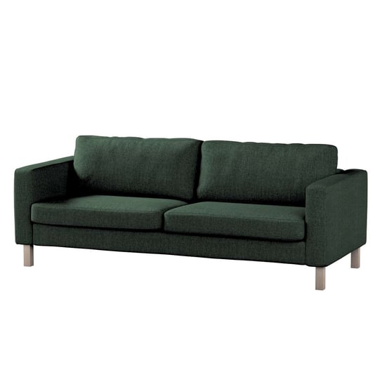 Pokrowiec na sofę Karlstad 3-osobową nierozkładaną, City, krótki, leśna zieleń szenil, 204x89x64 cm Dekoria