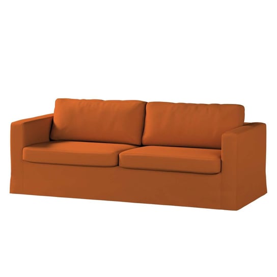 Pokrowiec na sofę Karlstad 3-osobową nierozkładaną, Cotton Panama, długi, rudy, 204x89x66 cm Dekoria
