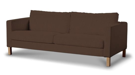 Pokrowiec na sofę Karlstad 3-osobową nierozkładaną, DEKORIA, Chenille, krótki, czekoladowy szenil Dekoria