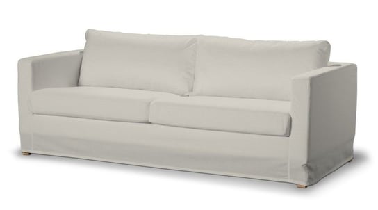 Pokrowiec na sofę Karlstad 3-osobową nierozkładaną, DEKORIA, Cotton Panama, długi, jasnoszary Dekoria