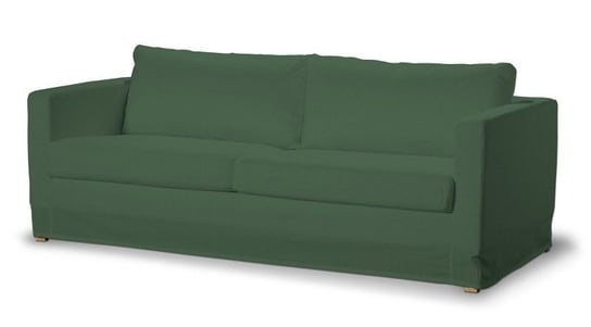 Pokrowiec na sofę Karlstad 3-osobową nierozkładaną, DEKORIA, Cotton Panama, długi, zielony Dekoria