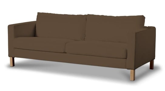 Pokrowiec na sofę Karlstad 3-osobową nierozkładaną, DEKORIA, Cotton Panama, krótki, brąz Dekoria
