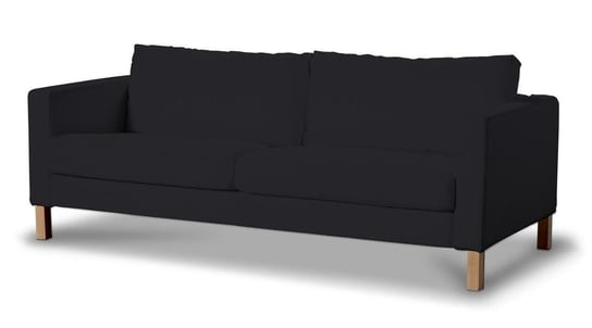 Pokrowiec na sofę Karlstad 3-osobową nierozkładaną, DEKORIA, Etna, krótki, czarny Dekoria