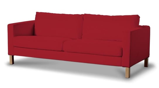 Pokrowiec na sofę Karlstad 3-osobową nierozkładaną, DEKORIA, Etna, krótki, czerwony Dekoria
