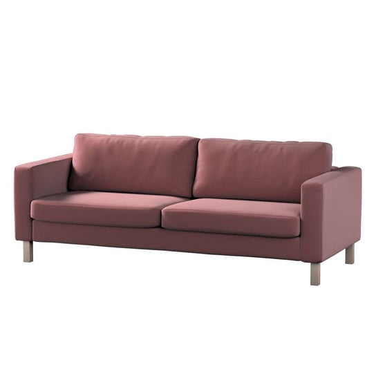Pokrowiec na sofę Karlstad 3-osobową nierozkładaną, Ingrid, krótki, jasna Śliwka-Welwet, 204x89x64 cm Dekoria